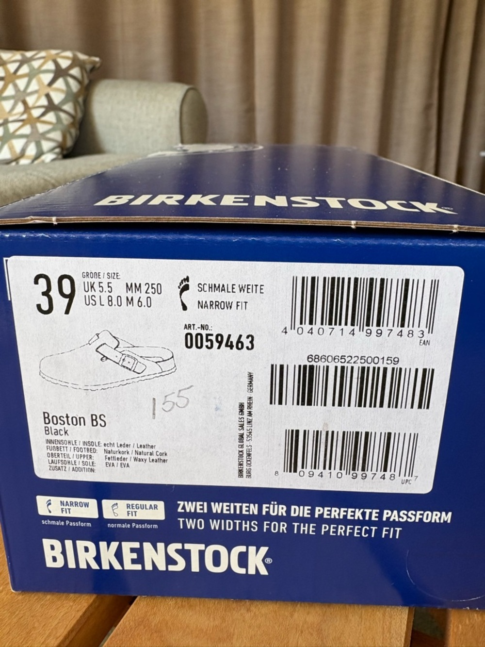 Birkenstock Black Boston Clogs with Adjustable Strap - Picture 4 of 4